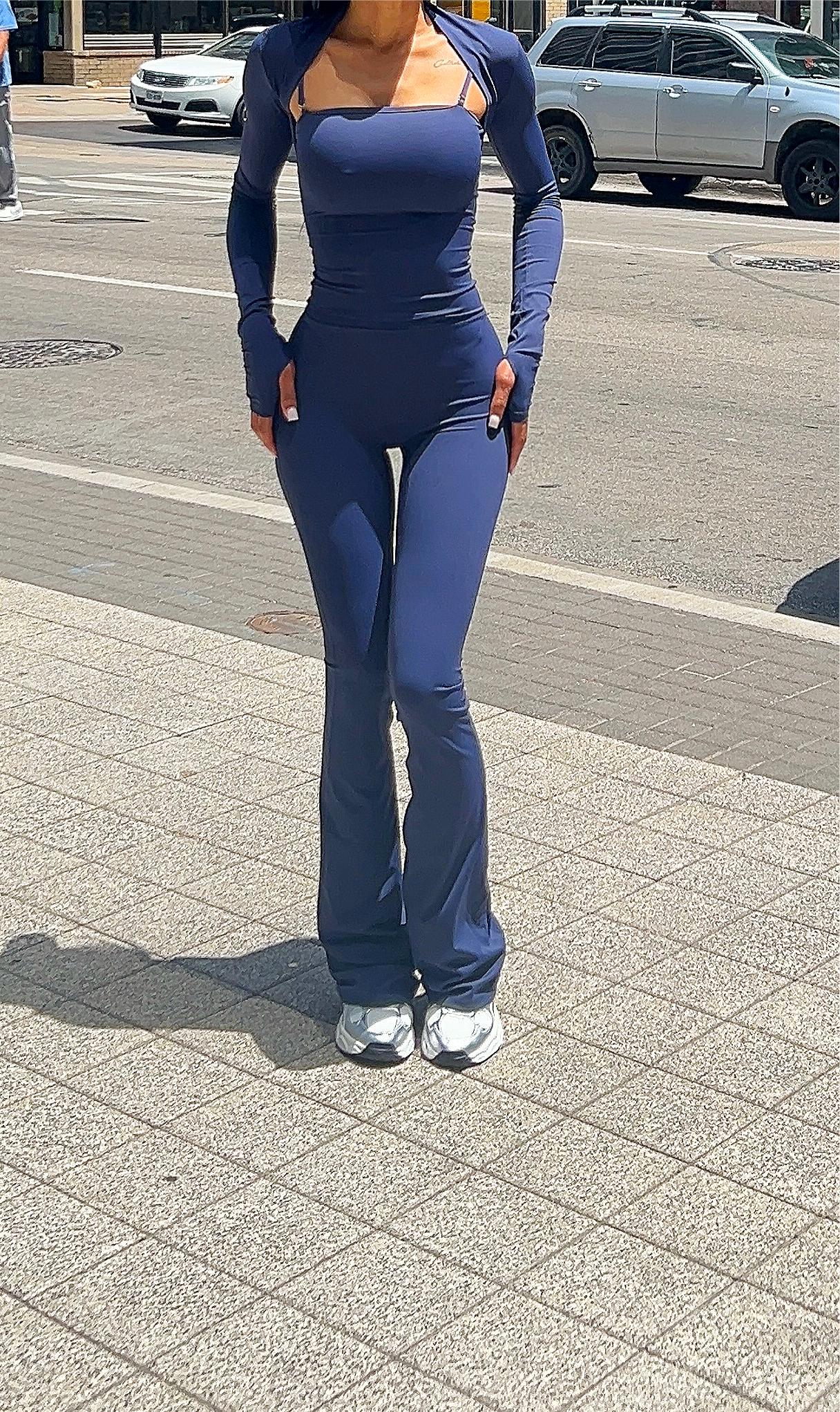 NAVY ESSENTIAL SNATCHED BODYSUIT