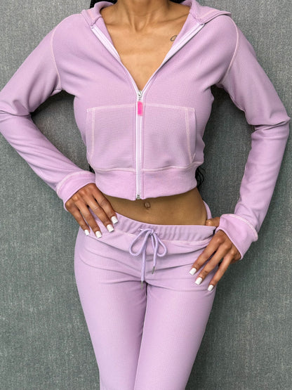 LILAC WAFFLE KNIT