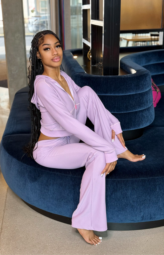 LILAC WAFFLE KNIT